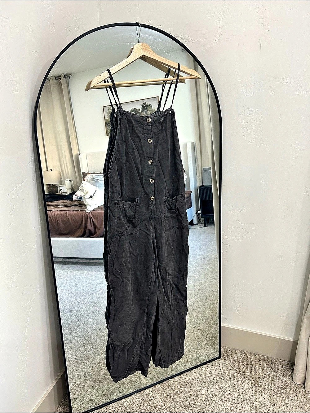 Billabong Beach Cruiser Overalls Grey Cotton Size Medium